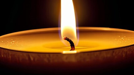 Captivating candle flame: experience tranquil