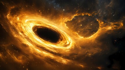 Digital technology space vortex particle illustration poster background