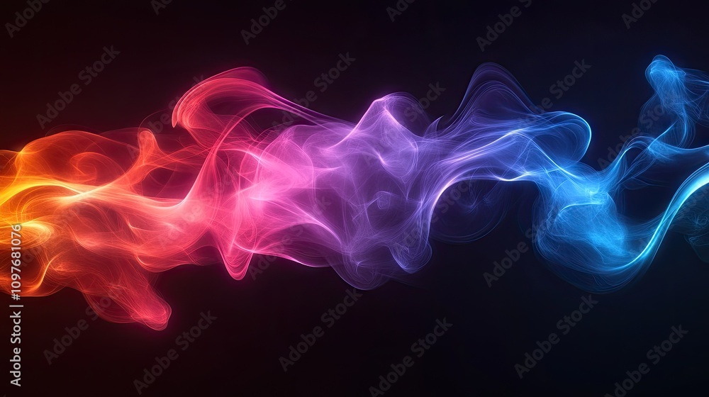 Aufkleber a vibrant swirl of colorful smoke creating a dynamic and ethereal effect.