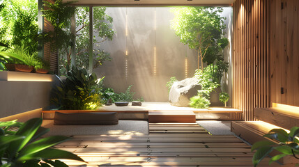 a bright zen sunroom design