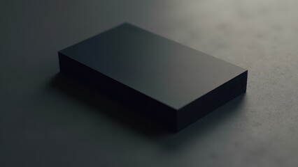 Realtor business card. A sleek stack of black business cards with \"REALTOR\" in metallic letters. The minimalist design conveys professionalism and style.