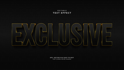 Exclusive dark golden editable text effect