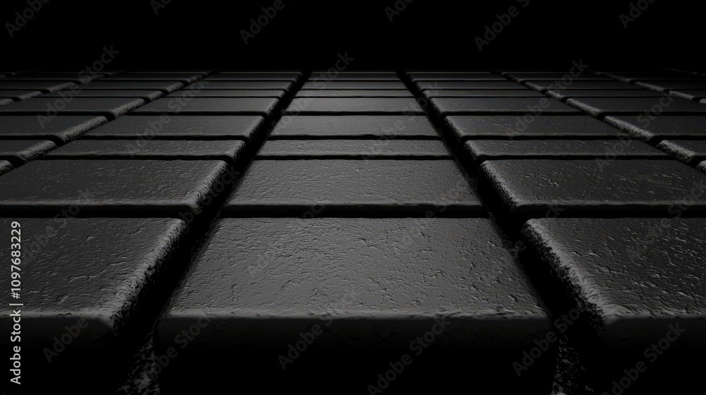Poster abstract black cube texture modern geometric background 3d render