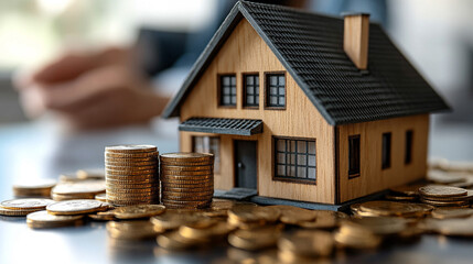 sleek, bright white wooden house model showcasing minimalist design with stacked elements, symbolizing simplicity, modernity, and architectural innovation in a clean, serene environment