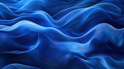 Obraz premium A mesmerizing abstract wave pattern in soothing shades of blue, creating a tranquil and serene atmosphere.