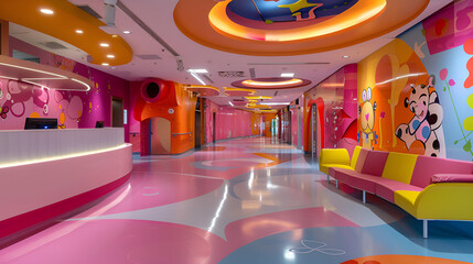 a modern colourfull hall