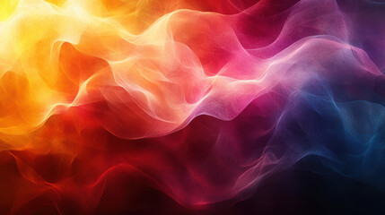 Obraz premium Vibrant abstract waves of color create dynamic visual effect