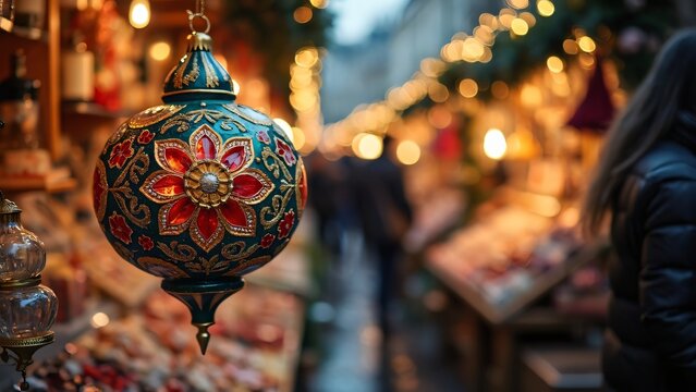 Intricate Christmas Ornament at Parisian Market