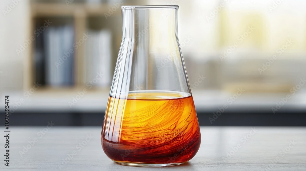 Poster fluid dynamics experiment with water and gel in a laboratory setting