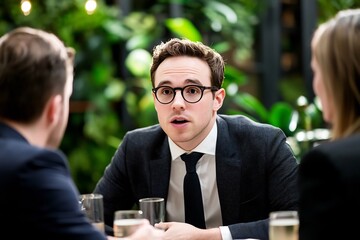 Corporate Leaders Deliberating Next Phase of Company's Growth with Stylized Visual Treatment