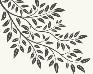 Obraz premium Seamless floral pattern with leaves creates a natural and decorative seamless background