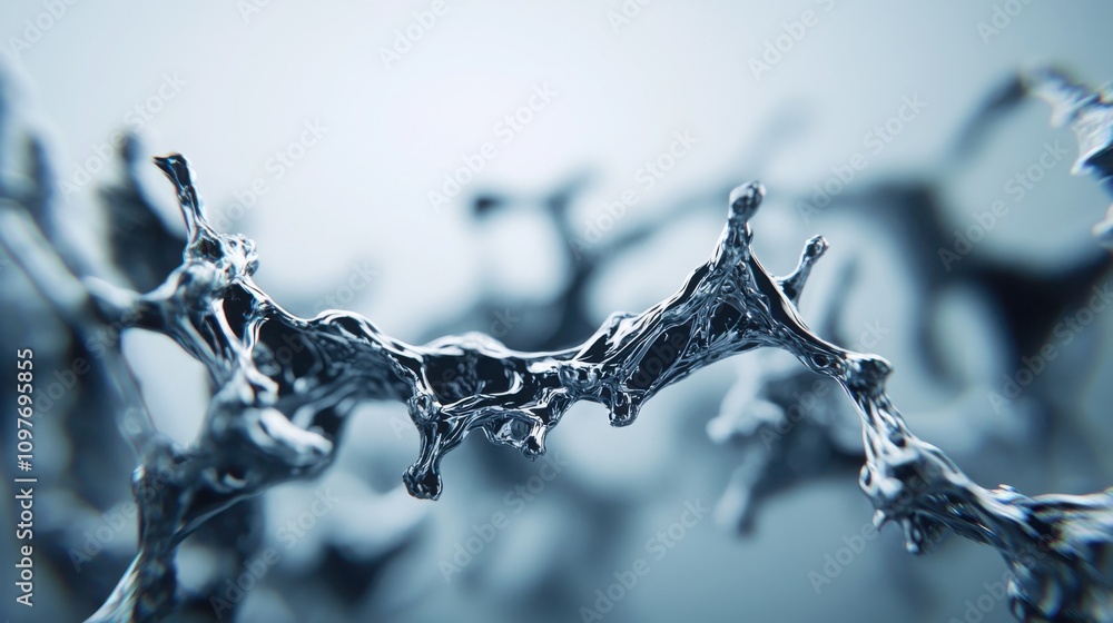 Poster fluid dynamics experiment with water science lab abstract art close-up