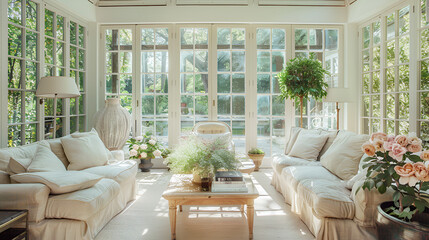 a white luxary sunroom