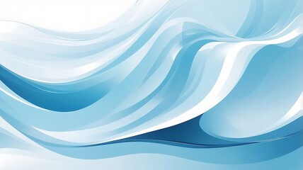 Obraz premium Abstract Blue and White Wave Design