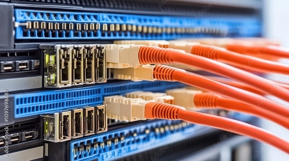 Poster ethernet cable connected to network, ensuring seamless data transfer and internet connectivity