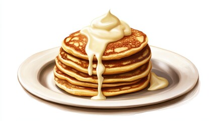 pancakes with cream