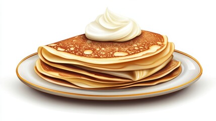 pancakes with cream