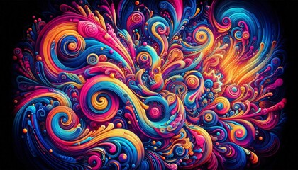 Fototapeta premium abstract fractal background with swirls