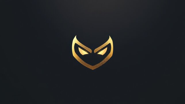 minimalistic modern color ninja logo