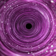 Abstract purple vortex tunnel with glowing particles.