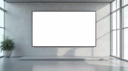 Fototapeta premium Blank digital display on modern wall