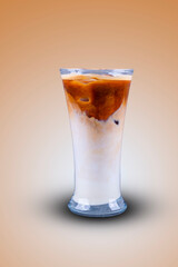 Coffee milk shake glass With Backgroud