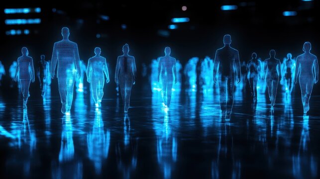 Diverse group of people patiently waiting in line, study of community and queue culture