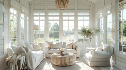 a cozy sunroom design