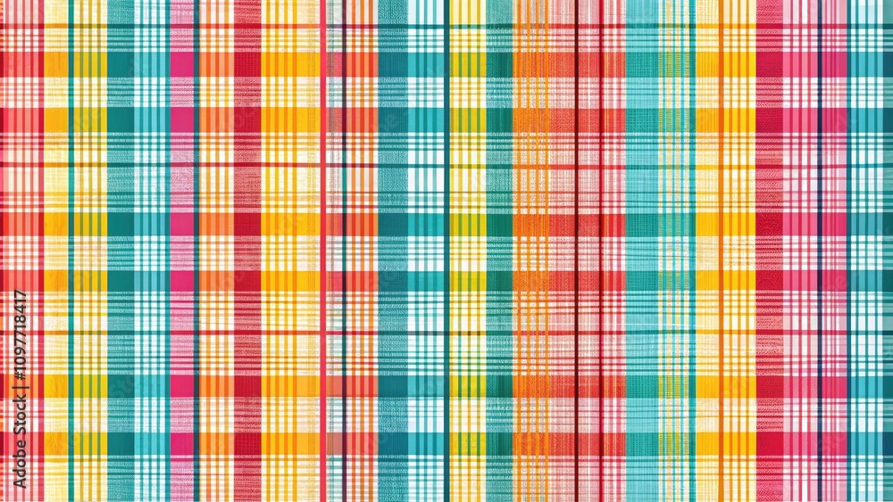 Aufkleber modern irregular hand-drawn grid geometric vertical stripe circus pattern for seamless repeat design