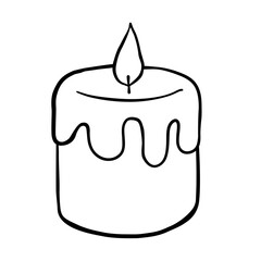Christmas candle hand drawn illustration
