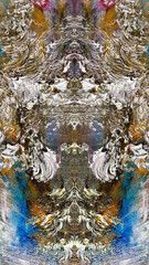 Abstract art background . Hand painting artwork on canvas .