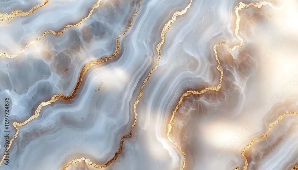 Poster abstract marble texture with flowing patterns and golden accents.