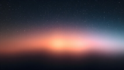 Naklejka premium 8K Abstract Gradient Night Sky Background. A pitch black sky fading to bright blues and deep oranges.