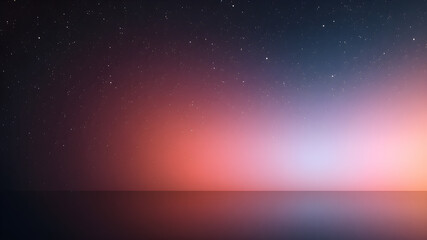 Abstract landscape background of stars and moon in gradient 8K style. The sky starts from dark blue at the top and fades to dark purple at the bottom