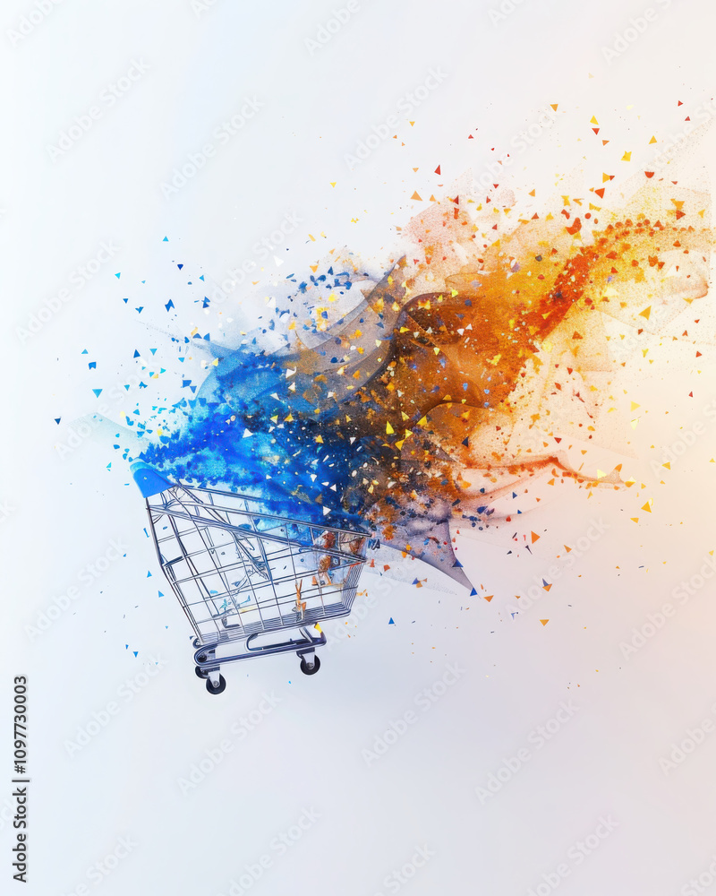 Poster converging data streams into shopping cart symbolizing zero-party data's impact on personalization i