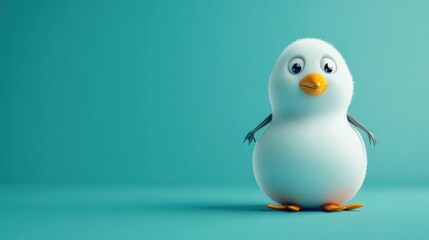 funny snowman on a turquoise background