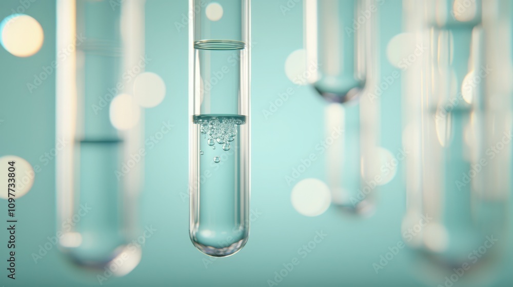Poster bubbling solutions experiment laboratory science visuals closeup view