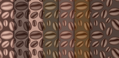 Coffee Bean Pattern Coffee Wallpaper Pattern Set Vector formatПечать