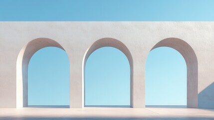 Minimalist Archway Design Sunlit Arches Blue Sky