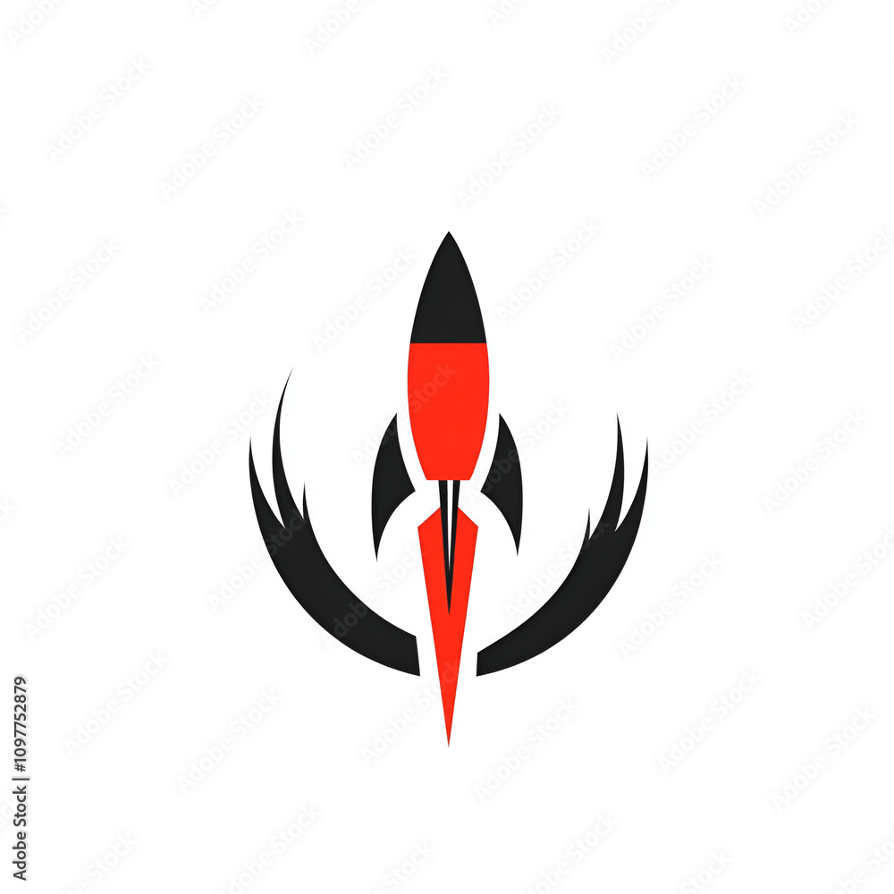 Poster rocket launch event space graphic design minimalist environment aerial view innovation in technology