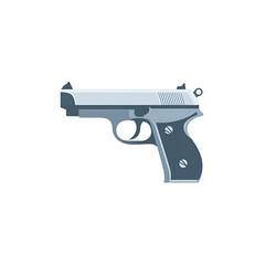 Fototapeta premium Minimalist gun icon representation digital design vector art graphic design flat style conceptual illustration for modern aesthetics