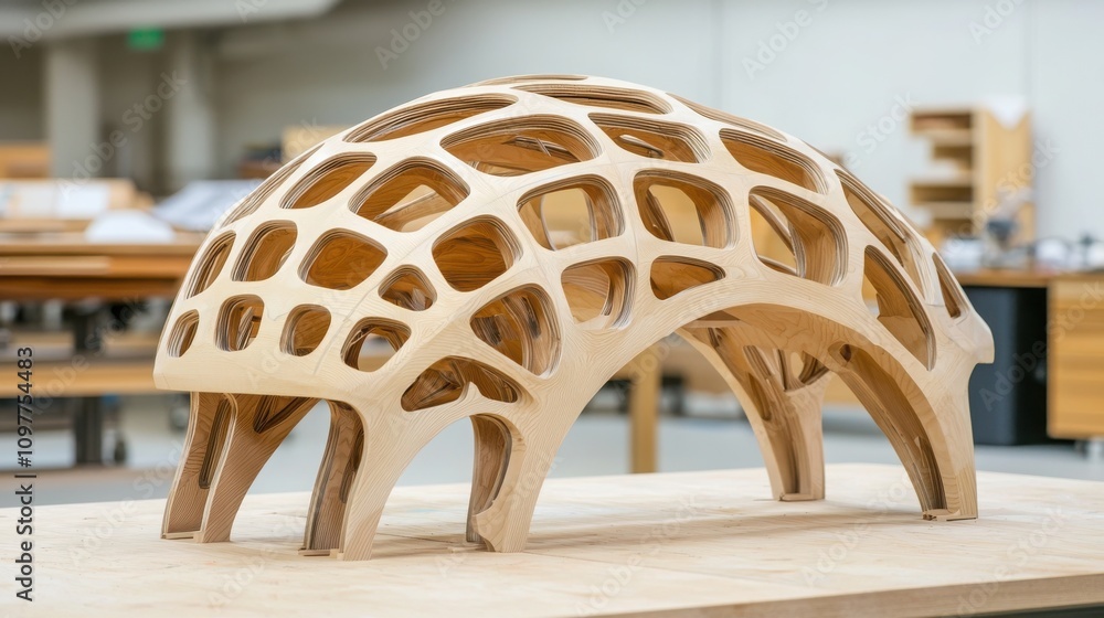 Aufkleber innovative engineering prototype displayed in modern workshop environment