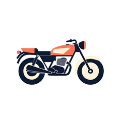 Exciting motorcycle ride urban streets graphic design vibrant environment side view minimalist aesthetic for seo engagement