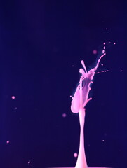 drops colliding and forming a spectacular image abstract random shapes