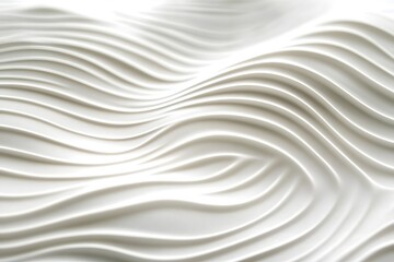 Obraz premium Dynamic Curves: Abstract Pattern of Varied Thickness Lines on White.