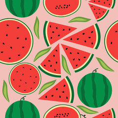 Juicy Watermelon Seamless Pattern
