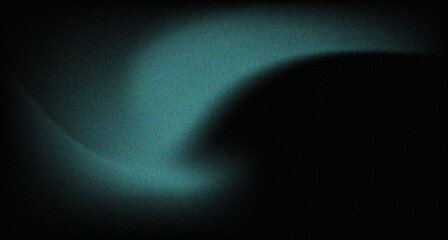 Beautiful dark green gradient backdrop design with grainy noise grains