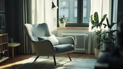 Stylish Scandinavian Living Room with Armchair Loft Modern":