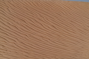 Natural texture formed by the wind on the surface of the sand