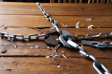 Broken and broken chains Symbol of Liberation and Social Justice